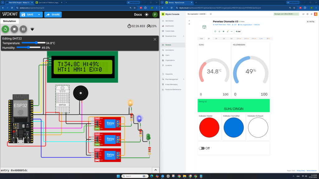 Tutorial ESP32: Cara Membuat Mesin Penetas Telur Otomatis Versi 3 dengan Kontrol Suhu, Humidifier, dan Kipas Exhaust via Blynk IoT pada WOKWI Tutorial ESP32: Cara Membuat Mesin Penetas Telur Otomatis Versi 3 dengan Kontrol Suhu, Humidifier, dan Kipas Exhaust via Blynk IoT pada WOKWI